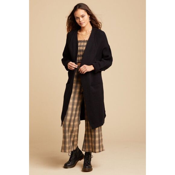 Free People Irreplaceable Oversized Sweater Cardigan, Black, Size S, OB871668 - Picture 2 of 10